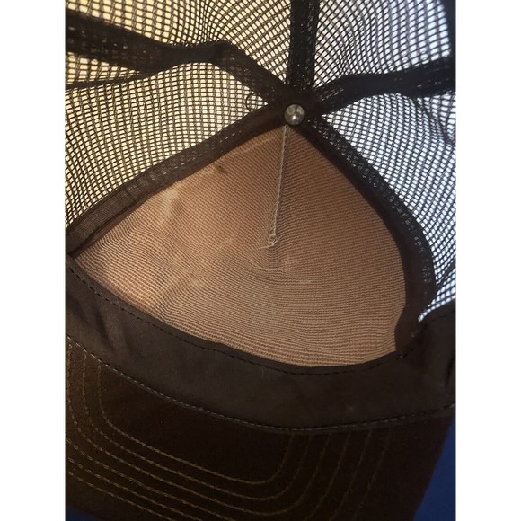 Vintage Allegheny Commuter Hat Cap Tan/Brown Trucker Snapback - Picture 6 of 6